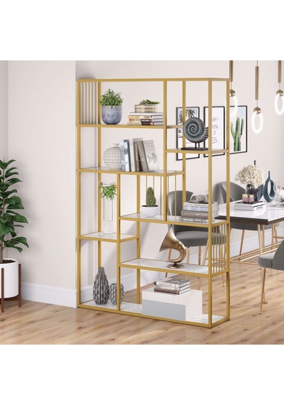 Zizuva Zizuva Modern Gold 7 Raflı Ev Ofis Büro Düzenliyici Aksesuar Ve K