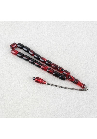 Sıkma Kehribar Püsküllü Efe Boy Kapsül Kesim 10x13mm Tesbih