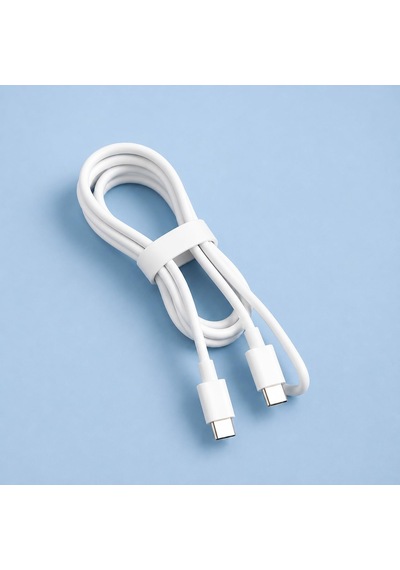 Hepu Nova Series Hp-nyk002 Type-c To Type-c 60w Hızlı Şarj Ve Veri Transfer Kablosu 1 Metre Macbook İpad Android Ve Type-c Cihazlarla Uyumlu, Isıya Dayanıklı Beyaz 0.1 M