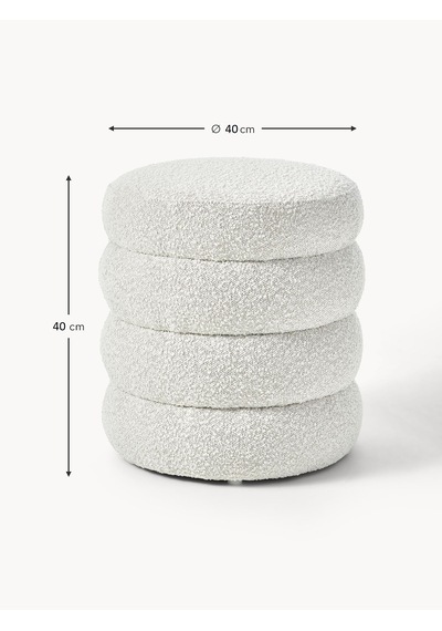 Most Twister Puf 01 Beyaz Bukle Kumaş Evinize Teslim