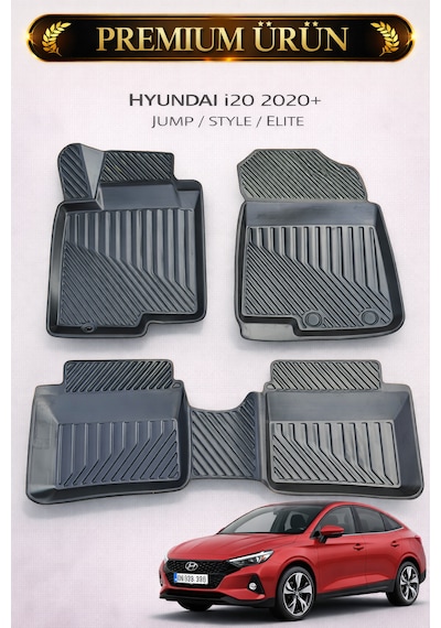 Hyundai İ20 2020+ Jump / Style / Elite Uyumlu 3d Oto Paspas Premium
