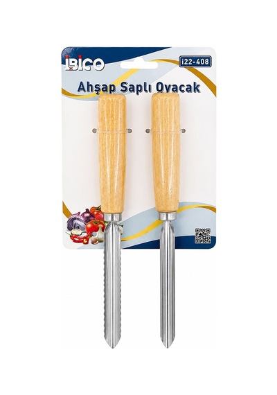Ahşap Saplı Metal Oyacak 24cm Çok Renkli