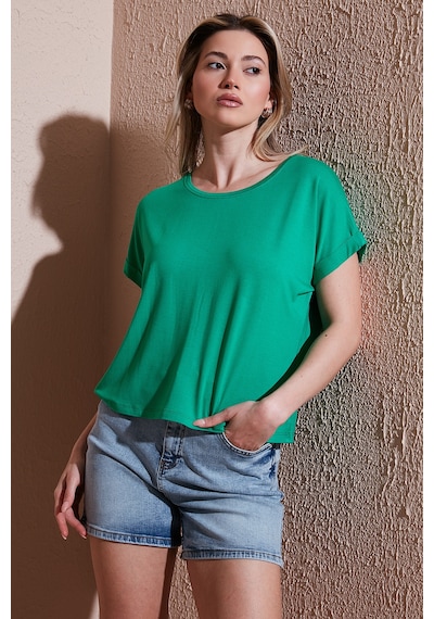 Fashion Friends Bayan Bluz 25y0519k1 Yeşil Yeşil