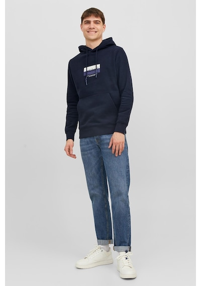 Jack & Jones Jack&jones Kapüşonlu Standart Kalıp Lacivert Erkek Sweatshirt 12242197 001