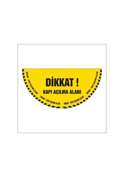 Kapı Açılma Alanı Uyarı Etiketi