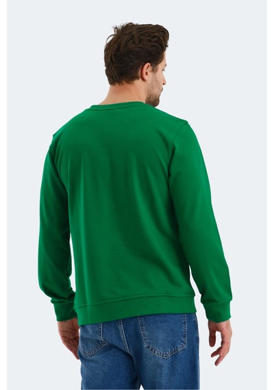 Slazenger Ortwın Erkek Yeşil Sweatshirt Yeşil