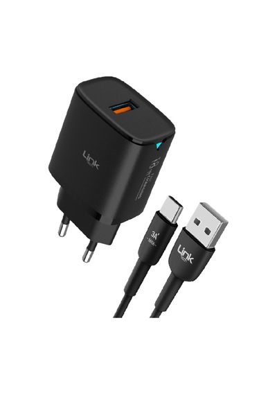 Linktech C303 18w Auto Id Type-c Kablolu Şarj Aleti Set