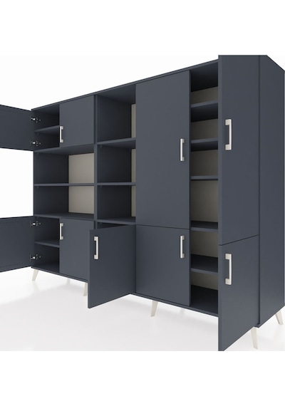 Hyperion Dolap 14 Raflı 9 Kapaklı 220x44x163 Antrasit-antrasit Antrasit - Antrasit Hyperion Dolap 14 Raflı 9 Kapaklı 220x44x163 Antrasit-antrasit Antrasit - Antrasit