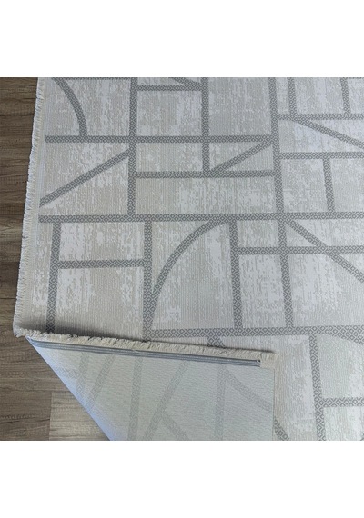 Hoom Rugs Grandy 5212 Krem Kaymaz Pamuk Taban Modern Halı Krem