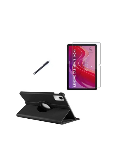 Lenovo Tab M11 Tb-330fu Uyumlu Kılıf Dönebilen Standlı Tablet Kılıfı + Ekran Koruyucu + Kalem