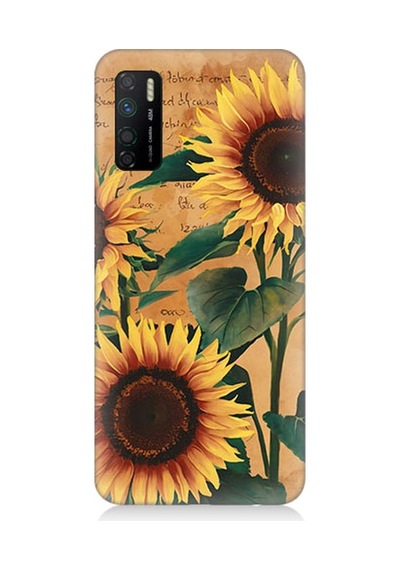 İnfinix Note 7 Lite Uyumlu Ayçiçekleri Desenli Silikon Kılıf