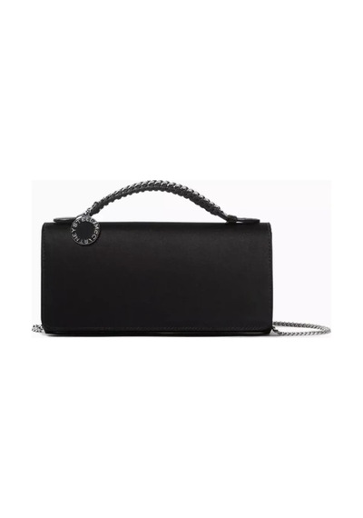 Stella Mccartney Falabella Kristal File Omuz Çantası, El Işçiliği & Vegan Siyah