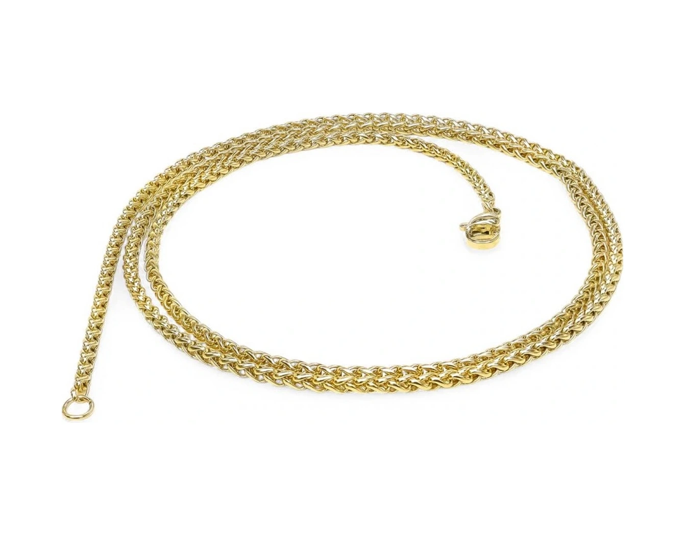 Moncuk Design Sarı Renk Çelik Kolye 2.5mm 3351cek012 Sarı