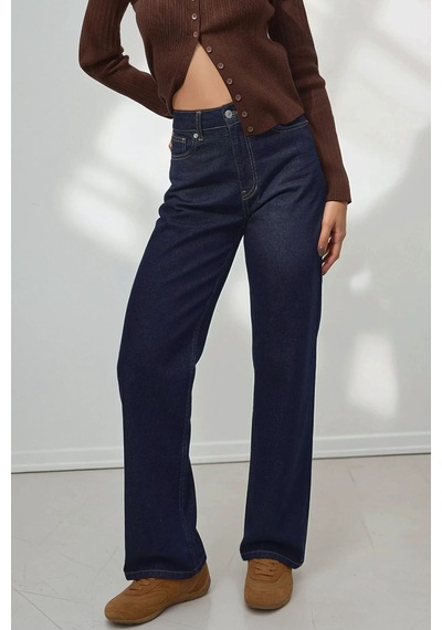 Hiccup Straight Fit Jeans Koyu Mavi Denim