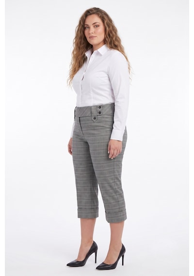 Baglan Kadın Bermuda Duble Paça Pantolon Bgl-st05669 Gri