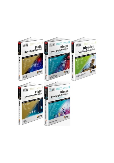 Aydın Tyt Ayt Fizik + Kimya + Biyoloji Ders İşleyiş Seti 5 Kitap