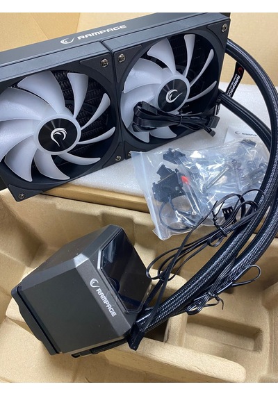 Rampage HelApple Uyumlu iOS D24 Siyah 12cm Fan Sıcaklık Göstergeli Intel Lga1700/amd Am5 Argb 240mm Sıvı Soğutmal