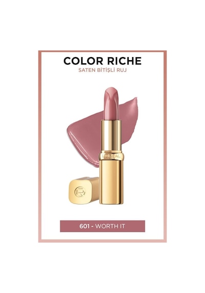 L'Oreal Paris Color Riche Saten Bitişli Ruj 601 Worth It