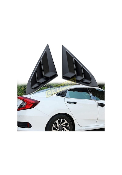 Honda Civic Fc5 Sedan Kelebek Cam Vizörü Piano Black 2016-2021