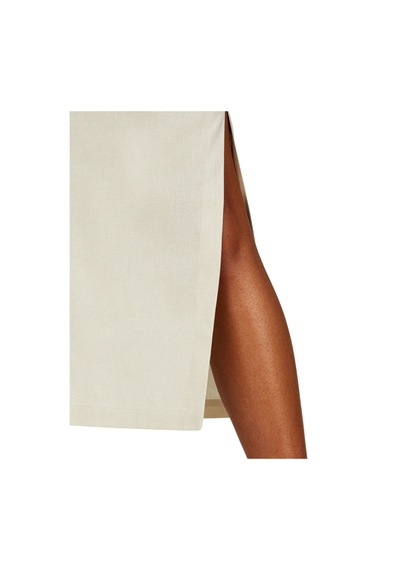 Sisley Keten Ve Pamuk Karışımlı Yırtmaçlı Midi Kalem Etek Kadın Gri Etek - 324p4u6wl0023 Bej Sisley Keten Ve Pamuk Karışımlı Yırtmaçlı Midi Kalem Etek Kadın Gri Etek - 324p4u6wl0023 Bej