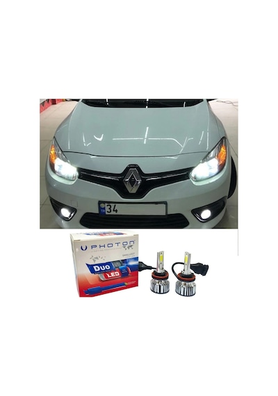 Renault Fluence Sis Uzun Far Ampulü H16 Duo Yeni Seri Beyaz