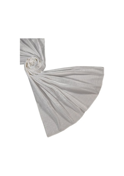 Mim Eşarp Mısırlı Eşarpları Parıltılı Elegance Monogram Prenses Şal Beyaz