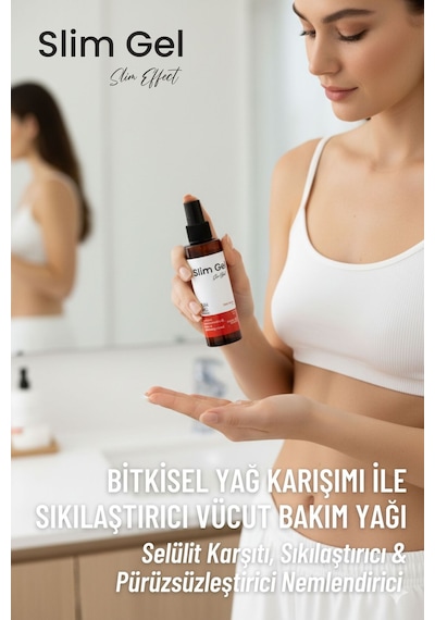 Slim Oil Bitkisel Yağ Karışımı İle Sıkılaştırıcı, Nemlendirici Pürüzsüzleştirici Vücut Bakım Yağı