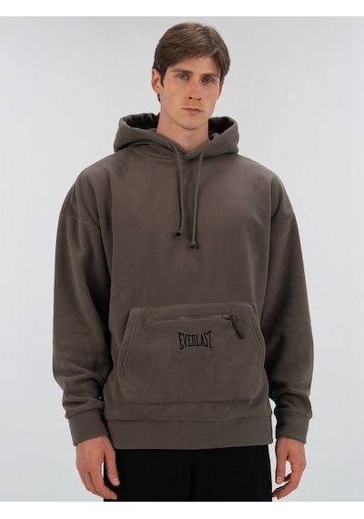 Everlast Winter Essentials Füme Erkek Kapüşonlu Polar Hoodie Füme
