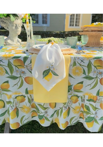 Amalfi Limon Desen Masa Örtüsü