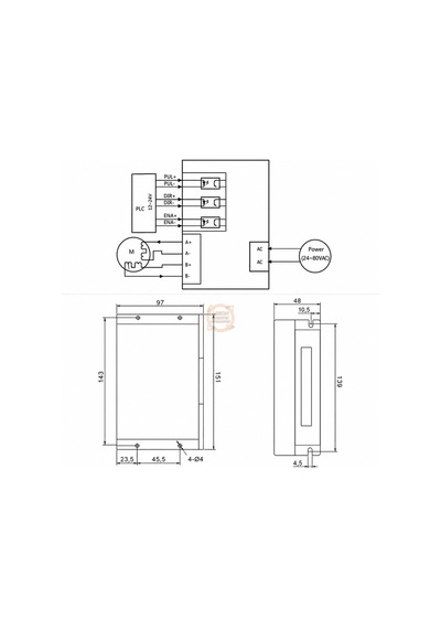Eo860ah 7.2a Step Motor Sürücü Dc/ac Besleme Fanlı Kasa