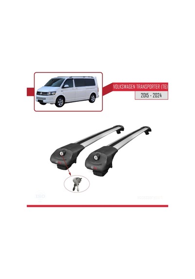 Volkswagen Transporter T6 2015 Ve Sonrası İle Uyumlu Ace-1 Ara Atkı Tavan Barı Gri