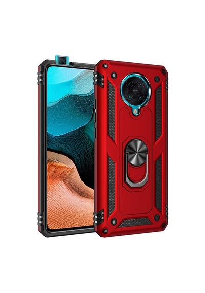 Xiaomi Redmi K30 Pro Kılıf Tank Zırh Yüzüklü Mıknatıslı Standlı Kapak Vega
