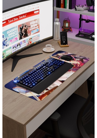 Escoffier Genshin Impact Anime Gacha V3 - 70x30 Xl Gaming Mouse Pad Fare Altlığı