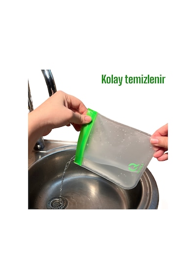 Yıkanabilir Gıda Saklama Poşeti 16x18cm 2 Adet