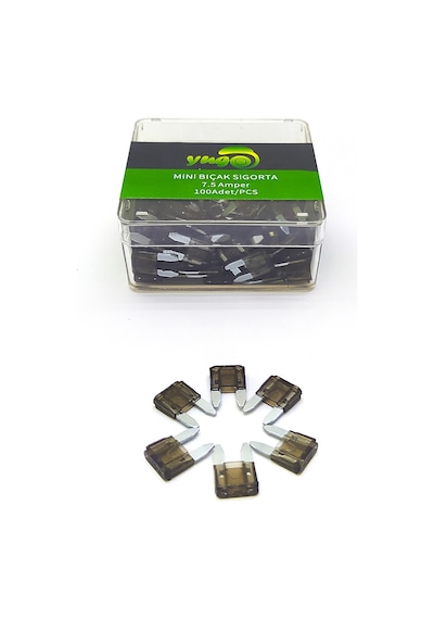 100 Adet 7.5 Amper Mini Bıçak Sigorta Yugo N11.534