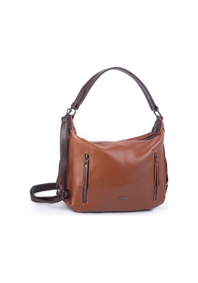 Nas Bag Çok Gözlü Kadın Omuz Ve Çapraz Çanta 33x25 Cm Taba Kahve Victoria taba Taba