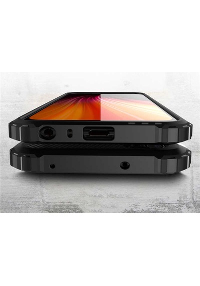 Noktaks - Redmi Note 8 Uyumlu - Kılıf Çift Katman Zırh Tank Crash Military Kapak - Mavi Mavi