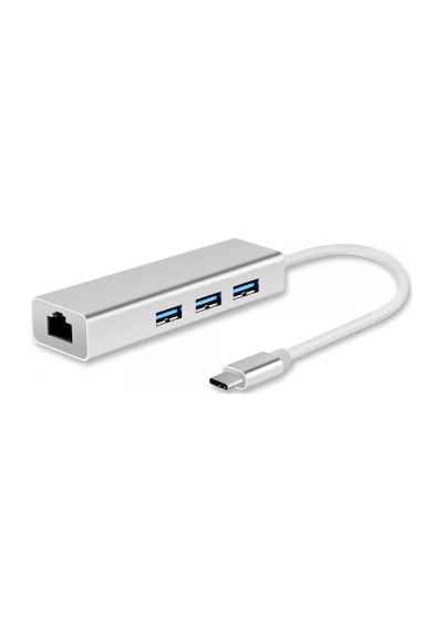 Type C To 3 Port Usb 3.0 Hub Çoklayıcı Ethernet Apple Uyumlu MacBook