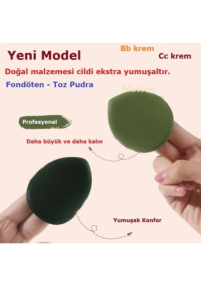 Melien Profesyonel Deri Puf Makyaj Süngeri