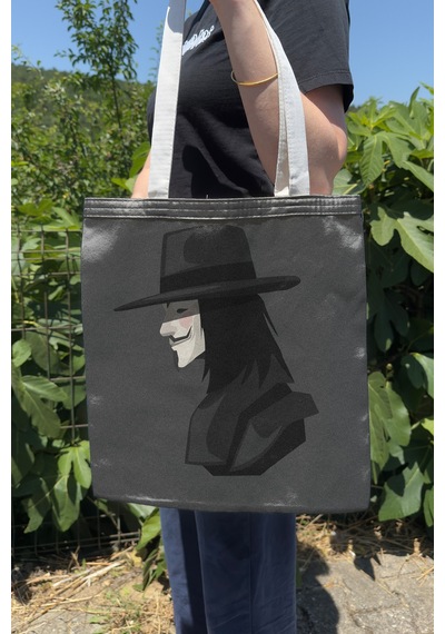 Zipzap V For Vendetta V5 Çift Taraflı Yazlık Kışlık Kanvas Baskı Bez Çanta