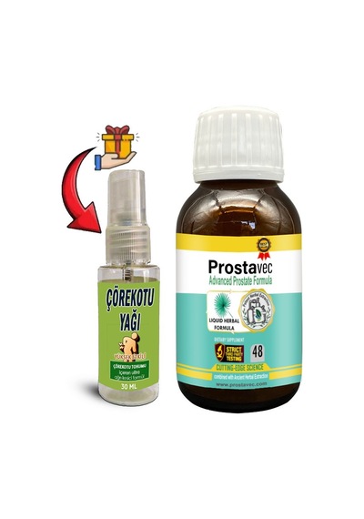 Prostavec 1 Kutu Erkeklere Özel Likit Formül 50 M Şurup + Çörek Otu Masaj Yağı 30 Ml 1+