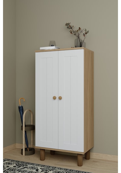 Ayka Membran Kapaklı 5 Raflı Ayakkabı Ve Çok Amaçlı Dolap Beyaz - Ceviz 129 Cm Ceviz-beyaz Ayka Membran Kapaklı 5 Raflı Ayakkabı Ve Çok Amaçlı Dolap Beyaz - Ceviz 129 Cm Ceviz-beyaz