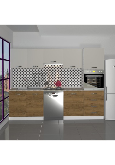 Decoraktiv Elite 280q Ankastre Boy Dolaplı Mdf Hazır Mutfak Dolabı - Tezgah Dahil - Pera - Kumtaşı Çok Renkli Decoraktiv Elite 280q Ankastre Boy Dolaplı Mdf Hazır Mutfak Dolabı - Tezgah Dahil - Pera - Kumtaşı Çok Renkli