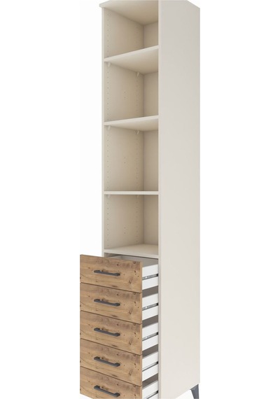 Hyperion Dolap 4 Raflı 5 Çekmeceli 44x44x243 Aytaşı-çam Aytaşı