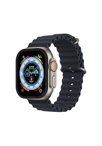 Watch Ultra 49mm Alüminyum Kasa Cam Ekran Koruyucu - Siyah Diğer