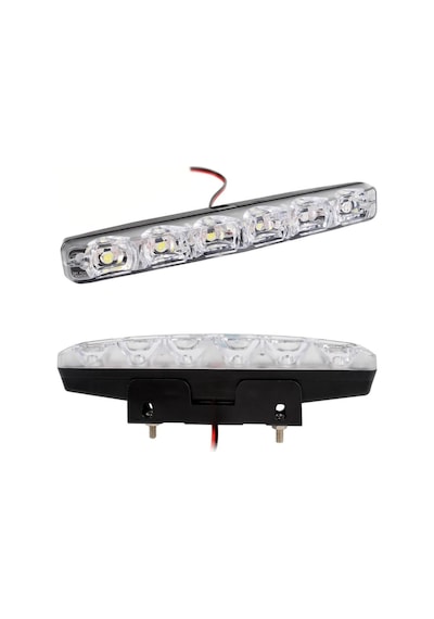 Mercekli 6 Ledli Beyaz Drl Gündüz Ledi 12v Sis Lambası Ledi Off Road Sis 12v