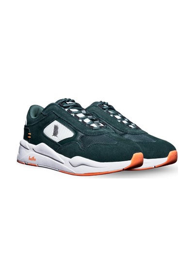 Bathu 10/43 Erkek Deri Sneaker - Koyu Yeşil Yeşil