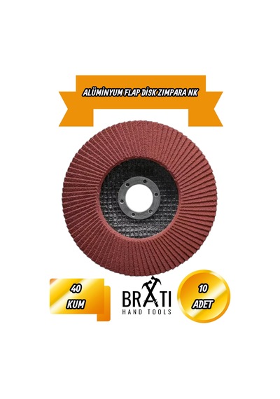 Avuç İçi Taşlama Flap Disk Zımpara 115 X 22 Mm 40 Kum 10 Adet