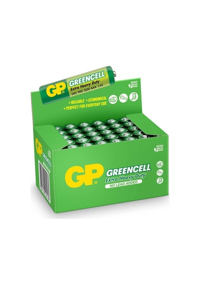 Gp Batteries Gp24g Greencell R03/1212/aaa İnce Pil, 1.5 Volt, 40'lı Kutu 16'li Paket