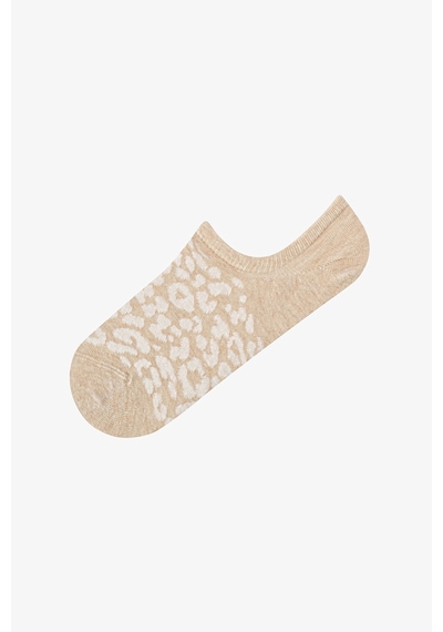 Penti 3 Çift Burun Dikişsiz Pamuklu Renkli Leopar Desenli Sneaker Çorap